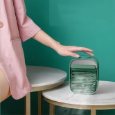 Desktop Air Conditioner Fan Water Spray Fan-Green