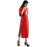 AMIRA'S INDIAN ETHNICWEAR - Red Linen Women's Stitched Salwar Suit ( ) - XXL