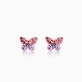 Silver Sparkly Butterfly Kids Earrings (4-12 yrs)