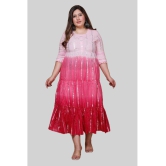 miravan - Pink Cotton Women's Anarkali Kurti ( Pack of 1 ) - None