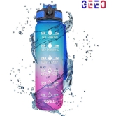 GEEO Motivational Water Bottle Multicolour Water Bottle 1000 mL ( ) - Multicolour