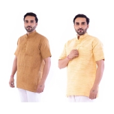 DESHBANDHU DBK - Multi Cotton Mens Regular Kurta ( Pack of 2 ) - None