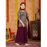 Aarika Wine Georgette Girls Kurta and Sharara Set ( Pack of 1 ) - None