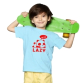 Boys Cotton Lazy Half Sleeve TShirt (Sky Blue) PID41497