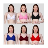 TCG Pack of 6 Cotton Blend Non Padded Womens Push Up Bra ( Multicolor ) - None