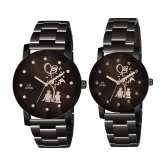 Septem Black Metal Analog Mens Watch