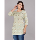 JC4U - Green Rayon Women''s Straight Kurti ( Pack of 1 ) - None