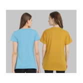 CHOZI - Multi Color Cotton Blend Regular Fit Womens T-Shirt ( Pack of 2 ) - None