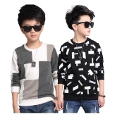 FORCE Kids Cotton Tshirt Grey::White::Black 13-14Y - None