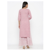 miravan Cotton Kurti With Palazzo - Stitched Suit - L