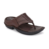 softio - Brown Mens Leather Slipper - None