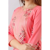 FabbibaPrints - Pink Straight Rayon Women's Stitched Salwar Suit ( Pack of 1 ) - None