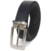 samtroh - Black Leather Mens Casual Belt ( Pack of 1 ) - None