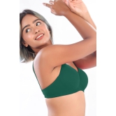 Women Hug Padded Bra Peacock