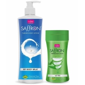 VI-JOHN Saffron My Body Milk Body Lotion 400ml & Fliptop Alovera Body Lotion 250ml (650ml) Pack of 2