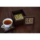 Coaster Set With Stand (Set Of 6)