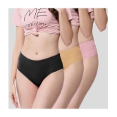 ICONIC ME Multicolor Silk Solid Womens Briefs ( Pack of 6 ) - None