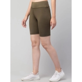 WUGO:: Latest  Fabulous Affordable Gym Shorts|Womens High Waist Olive Green Biker Shorts|High-Performance Cycling Shorts For Womens & Girls (Imported Lycra 250-GSM)