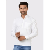 Maharaja - White Cotton Blend Mens Regular Kurta ( Pack of 1 ) - None