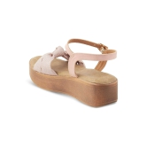 Tresmode Brera Pink Womens Platform Wedge Sandals- 39