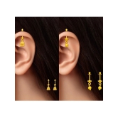 LUV FASHION Gold EarCuff Earrings ( Pack of 2 ) - Gold