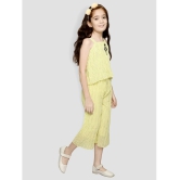 Arshia Fashions - Yellow Crepe Girls Top With Palazzo ( Pack of 1 ) - None