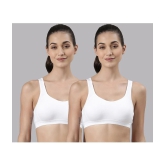 Dollar Missy White Cotton Non Padded Womens Cupless Bra ( Pack of 2 ) - None