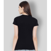 Fabflee - Black Cotton Regular Fit Women''s T-Shirt ( Pack of 1 ) - S