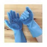 NIHIT Silicon Fiber Standard Size Cleaning Gloves for Home Kitchen bathroom