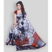 Anand - Grey Georgette Saree With Blouse Piece ( Pack of 1 ) - Grey