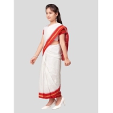 Aarika - White Silk Girls Saree ( Pack of 1 ) - None