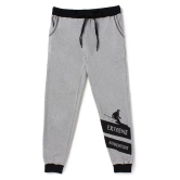 Cub McPaws Boys  Black - Grey Track Pant |Elasticated Waist|Contrast Bottom Cuff|Side Pockets|Cotton|4-12 Years - None