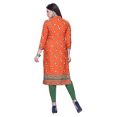 HAYA Rust Rayon Straight Kurti - L