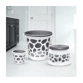 Milton Duplex Spa 3 Piece Set, Grey | 20 Litres Bucket with Mug & Stool | Bathroom Accessory Set