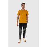 Lux Cozi Cotton Regular Fit Solid Half Sleeves Mens T-Shirt - Mustard ( Pack of 2 ) - None