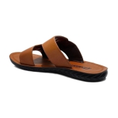 ASIAN Tan Mens Leather Slipper - None