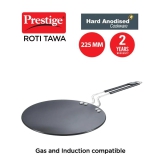 Prestige Hard Anodized Aluminium Plus Roti Tawa | Induction Compatible | Black 22.5 CM