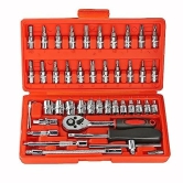 46-Piece Socket & Ratchet Set with Torque Wrench (1/4 Drive)