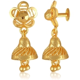 VIVASTRI Golden Jhumki Earrings ( Pack of 1 ) - Golden