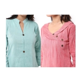 DESHBANDHU DBK - Multicolor Cotton Womens Straight Kurti ( Pack of 2 ) - None