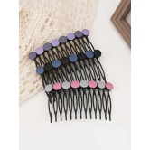 Yellow Chimes Comb Pin Set: 3 Hair Accessories for Women - Western Comb Clips, Juda Pins, Side Pins-Yellow Chimes Hair Accessories: Set of 3 Comb Pins for Women