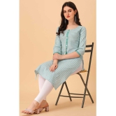 Glomee - Mint Green Cotton Women''s Straight Kurti ( Pack of 1 ) - None