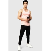 Fuaark Peach Polyester Slim Fit Mens Tanks ( Pack of 1 ) - None