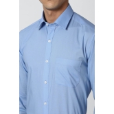 Men Blue Regular Fit Formal Full Sleeves Formal Shirt