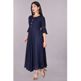 Smien - Navy Rayon Womens Anarkali Kurti ( Pack of 1 ) - None