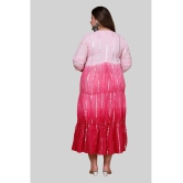 miravan - Pink Cotton Womens Anarkali Kurti ( Pack of 1 ) - None