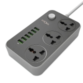 LA FORTE Extension Board with 6 USB and 3 AC Outlets Power strip (1.65 mtr Long Wire)