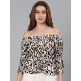 Oxolloxo Multicoloured Animal Print Off-Shoulder Bardot Top