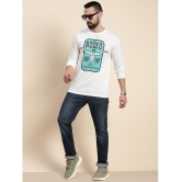 Dillinger 100% Cotton Regular Fit Printed Full Sleeves Mens T-Shirt - White ( Pack of 1 ) - None