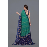 LEELAVATI - Navy Blue Georgette Saree With Blouse Piece ( Pack of 1 ) - Navy Blue